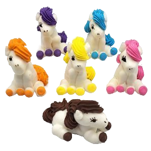 картинка Сахарная фигурка ВЕСЕЛЫЕ ЛОШАДКИ (1 шт.) от магазинаАрт-Я