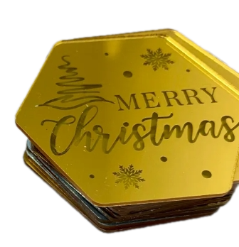 картинка Украшение фигурное «Merry Christmas» золото, 10 шт от магазинаАрт-Я