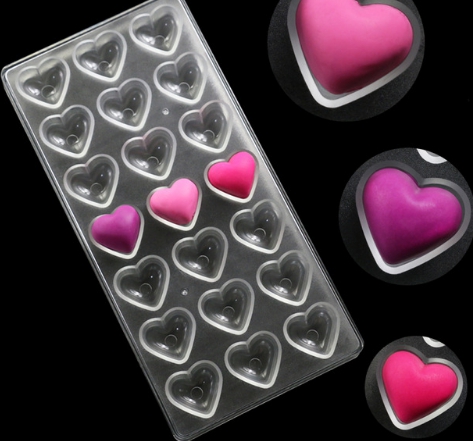 картинка Поликарбонатная форма для конфет Сердце от магазинаАрт-Я