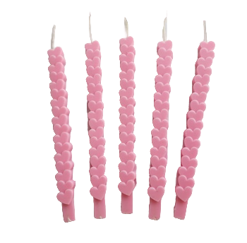 картинка Набор свечей бенто "Сердечки" (5 шт) 10,8 см от магазинаАрт-Я