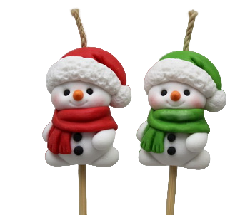 картинка Свеча-топпер "Снеговик" 4 см от магазинаАрт-Я