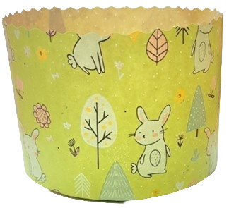 картинка Форма для кулича (124) D70 H85мм Зайки в лесу, 10шт  от магазинаАрт-Я