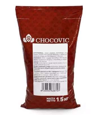 картинка Шоколад темный CHOCOVIC 54.1%, 1,5кг от магазинаАрт-Я