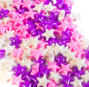 картинка Посыпка микс "Звезды бело/розо/фиолетовые", 40гр от магазинаАрт-Я