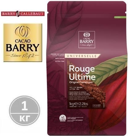 картинка Какао-порошок Rouge Ultime Cacao Barry алкализованный 20-22%, 1кг от магазинаАрт-Я