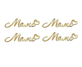 картинка Топпер боковой «Маме с сердечком" золотой 5*1,5см, 4шт(№13) от магазинаАрт-Я