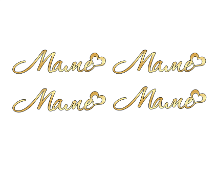 картинка Топпер боковой «Маме с сердечком" золотой 5*1,5см, 4шт(№13) от магазинаАрт-Я