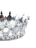 картинка Декоративная корона серебро с перламутровыми стразами 12*5,5см от магазинаАрт-Я