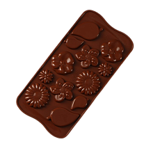 картинка Форма для шоколада 12 ячеек 21х10,5х0,7 см "Цветение" от магазинаАрт-Я