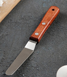 картинка Лопатка-палетка с деревянной ручкой, изогнутая, раб.пов.10см от магазинаАрт-Я