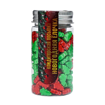 картинка Кондитерская посыпка «Новогодняя ёлочка», микс, 50 г от магазинаАрт-Я