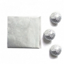 картинка Фольга оберточная для конфет Серебряная 10*10 см, 100 шт от магазинаАрт-Я