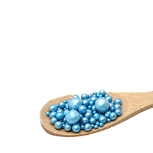 картинка Драже №104 «Жемчуг», взорванные зёрна риса в цветной кондитерской глазури, голубой, 50 г от магазинаАрт-Я