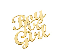 картинка Топпер без шпажки "Boy or Girl" золотой 7*7 см от магазинаАрт-Я