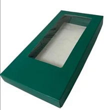 картинка Коробка для шоколадной плитки 180*90*17 мм (зеленая матовая) от магазинаАрт-Я