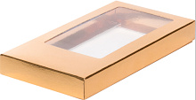 картинка Коробка для шоколадной плитки 180*90*17 мм (золото) от магазинаАрт-Я