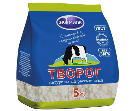 картинка Творог натуральный 5%, 280гр Экомилк от магазинаАрт-Я
