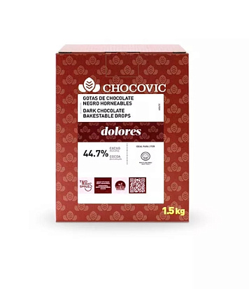 картинка Термостабильные капли из Темного шоколада Dolores Chocovic, 100гр от магазинаАрт-Я