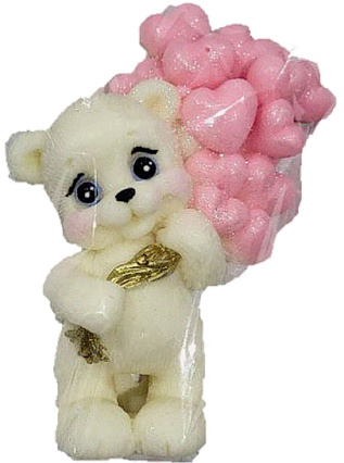 картинка Глазурь "Мишка с воздушными шарами" 2Д белый от магазинаАрт-Я