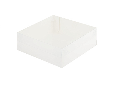 картинка Коробка под зефир и печенье с окошком 200*200*70 мм (белая) от магазинаАрт-Я