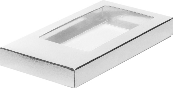 картинка Коробка для шоколадной плитки 180*90*17 мм (серебро) от магазинаАрт-Я