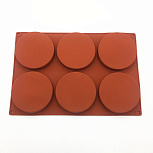 картинка Форма силиконовая "Диск" d12см, h1.8см, 6 ячеек от магазинаАрт-Я