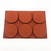 картинка Форма силиконовая "Диск" d12см, h1.8см, 6 ячеек от магазинаАрт-Я
