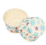 картинка Формы бумажные с ламинацией Маффин 50*40 мм (Снегопад) 10 шт от магазинаАрт-Я