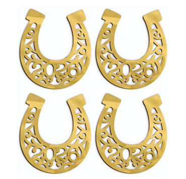 картинка Топпер подкова 2026 №9, 5*5,5см, 4шт золото от магазинаАрт-Я