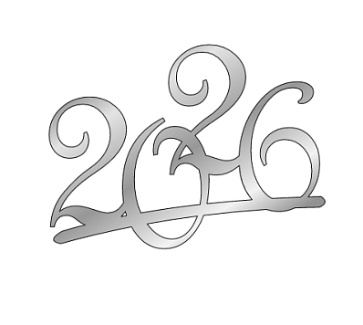 картинка Топпер "2026", №2   6*4,5см, серебро от магазинаАрт-Я