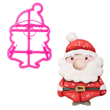 картинка Вырубка для пряника с оттиском "Дед мороз" пластик, 10,5 см от магазинаАрт-Я