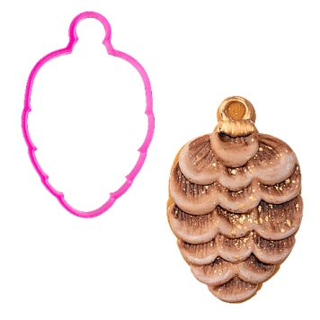 картинка Вырубка для пряника "Шишка" пластик, 9 см от магазинаАрт-Я