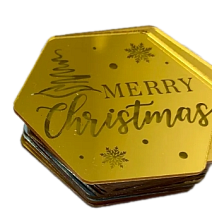 картинка Украшение фигурное «Merry Christmas» золото, 10 шт от магазинаАрт-Я