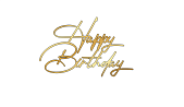 картинка Топпер "Happy birthday" №20 11*7см, золото от магазинаАрт-Я