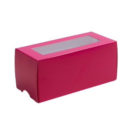 картинка Коробка для макарун «Фуксия», 5.5 × 12 × 5.5 см от магазинаАрт-Я
