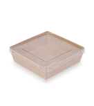 картинка Коробка с плоской крышкой для тирамису 13,5*13,5см ECO SmartPack 800 КРАФТ от магазинаАрт-Я