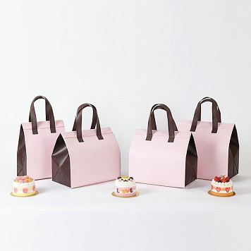 картинка Термопакеты 24x24x15 розовые с коричневым от магазинаАрт-Я