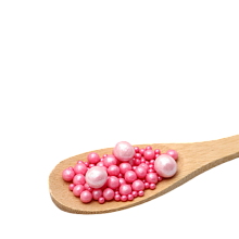 картинка Драже №105 «Жемчуг», взорванные зёрна риса в цветной кондитерской глазури, розовый, 50 г от магазинаАрт-Я