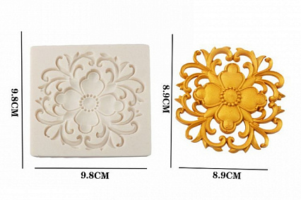картинка Молд вензель цветок №1, 9,8*9,8см от магазинаАрт-Я