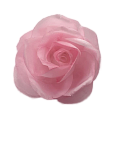 картинка Цветок из вафельной бумаги РОЗА розовая 9см от магазинаАрт-Я