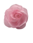 картинка Цветок из вафельной бумаги РОЗА розовая 9см от магазинаАрт-Я