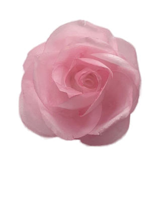 картинка Цветок из вафельной бумаги РОЗА розовая 9см от магазинаАрт-Я