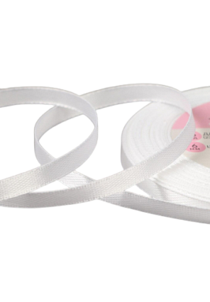 картинка Лента атласная, 6 мм * 23 ± 1 м, цвет белый №01 от магазинаАрт-Я