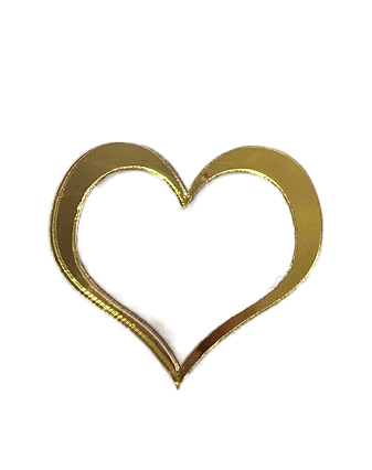 картинка Топпер  "Сердечко" 4,5*4см, золото, 5шт от магазинаАрт-Я