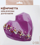 картинка Форма силиконовая KONFINETTA Сердце граненое Размеры: 21*20*5 см от магазинаАрт-Я