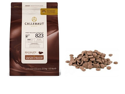 картинка Шоколад молочный 33,6% Callebaut Select (823NV-595),100гр от магазинаАрт-Я