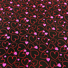 картинка Переводной лист для шоколада Сердца красно-розовые, 21*30 см от магазинаАрт-Я