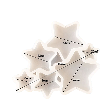 картинка Силиконовая форма для леденцов «Звезды 6 в 1» от магазинаАрт-Я