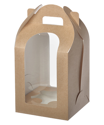 картинка Коробка 15*15*18см под кулич (КРАФТ) от магазинаАрт-Я