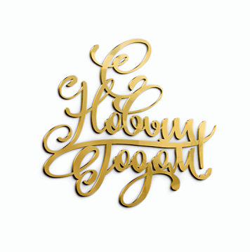 картинка Топпер торцевой "С Новым годом" №42, 11*10,5см, золото от магазинаАрт-Я